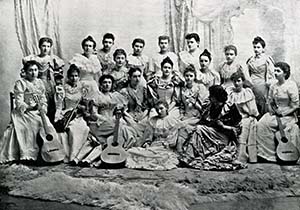 Photograph of Ladies' Glee and Guitar Club, 1895